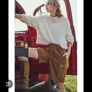 FP Free People Eyelash Soft Confetti Dust Stars Sweater Pullover Large L LG